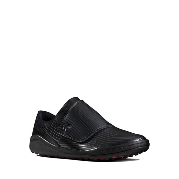 Clarks Girls Circuit Swift Youth Trainers Black | CA-4765132